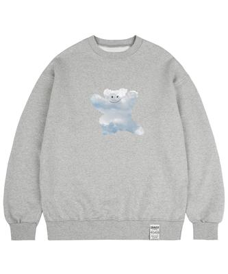 GRAVER [Unisex] Big Cloud Bear Smile Sweatshirt_Gray