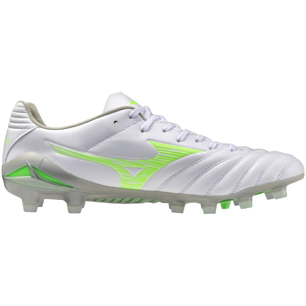 Mizuno Monarcida NEO 3 PRO Soccer Club White x Neon Size 2E Cleats, Football, Wide, Lightweight, Green, 26.0 cm,