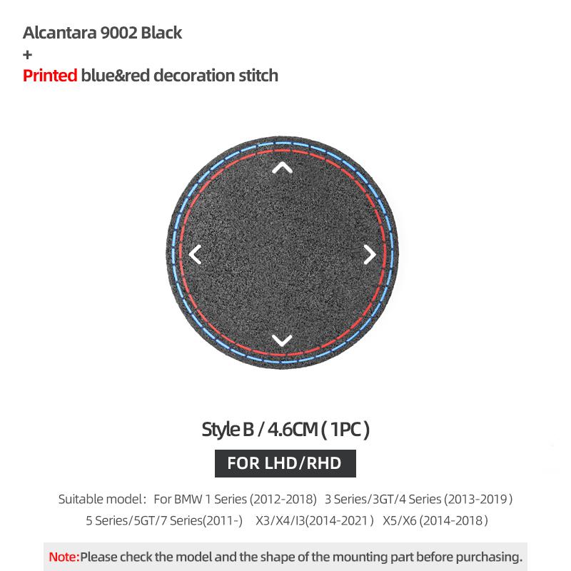 For BMW F30 F20 G20 F10 F31 F32 F34 F36 Series 1 2 7 X3 X4 X5 X6 i3 iX3 Z4 Made of Alcantara Car Multimedia Knob Trim Stickers
