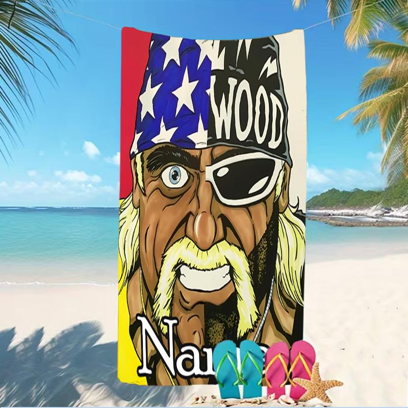 Customizable personalized beach towels Hulk Hogan themed designs.Suitable for the beach, yoga, sports;ideal as beach accessories