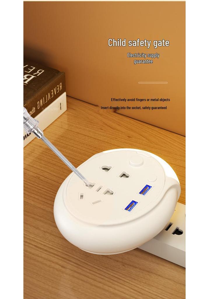 Multi-functional USB Power Strip with Two-hole Converter for US, Japan, Vietnam, Laos, Mexico, Panama