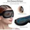 100% lichtblockierende Schlaf-Augenmaske für Männer und Frauen, druckfreie Schlaf-Augenmaske - ergonomisches Design 3D-hohle Augenmaske, praktisch für e