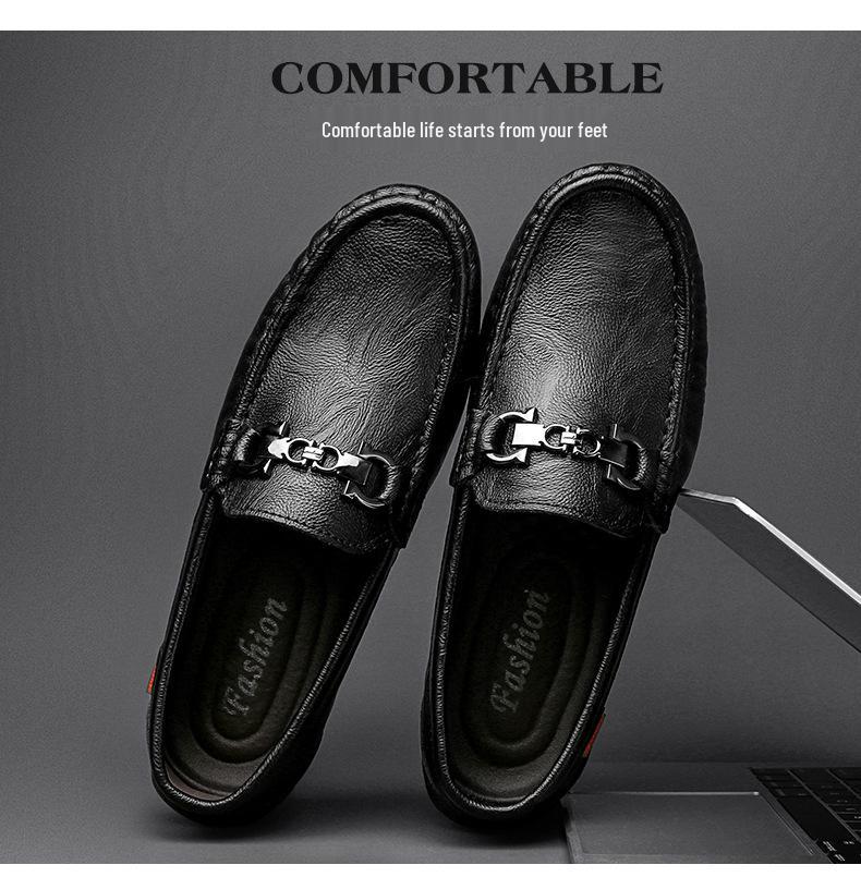 Ανδρικά Μοκασίνια Slip-on από Γνήσιο Δέρμα - Ανοιξιάτικα Casual Ευέλικτα Παπούτσια Οδήγησης