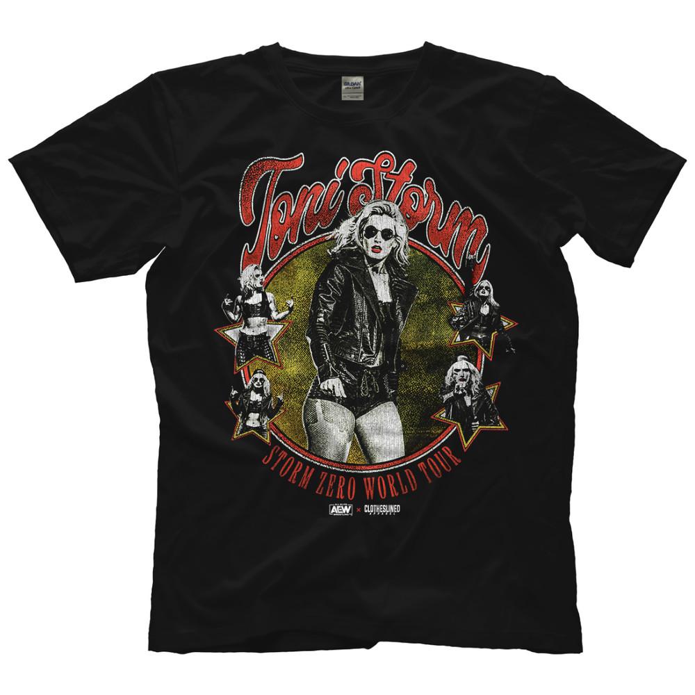 Toni Storm  Storm Zero World Tour 2022  AEW x Clotheslined Official TShirt Unisex T-Shirt M