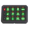 12 Gang Switch Panel Bluetooth RGB Button Circuit Control Relay System with 100A Circuit Breaker DC12‑24V