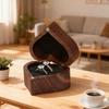 Heart-Shaped Ring Box for Proposal, Velvet Jewelry Holder Engagement Ring Case, Valentine Christmas Wedding Gift for Women