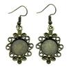 Round Cabochon Base Dangle Earrings DIY Jewelry Findings For Handmade Gifts