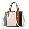 Women Crossbody Bag Stylish and Simple Color-block Bag, PU Material, with Long Shoulder Strap, Handbag, Crossbody Bag
