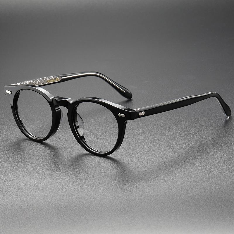 High Quality Multi-Color Acetate Eyeglass Frames Factory Direct Classic Fashionable Design for Men and Women Hot Selling Acetate чёрный