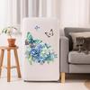 Hand Painted Blue Rose Butterfly Wall Stickers for Bedroom Door Decor and Suitcase Creative Decals for Girls Room
