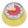 Vintage Kitchen Timer Stainless Steel 60 Minute Countdown Visual Timer with Sound Reminder for Cooking Work Study Yellow