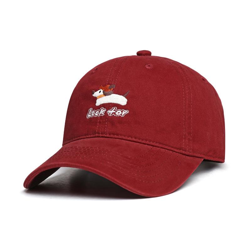 Cute Niche Design Puppy Baseball Cap Children'S Sunshade Leisure Increase And Deepen Large Brim Cap
