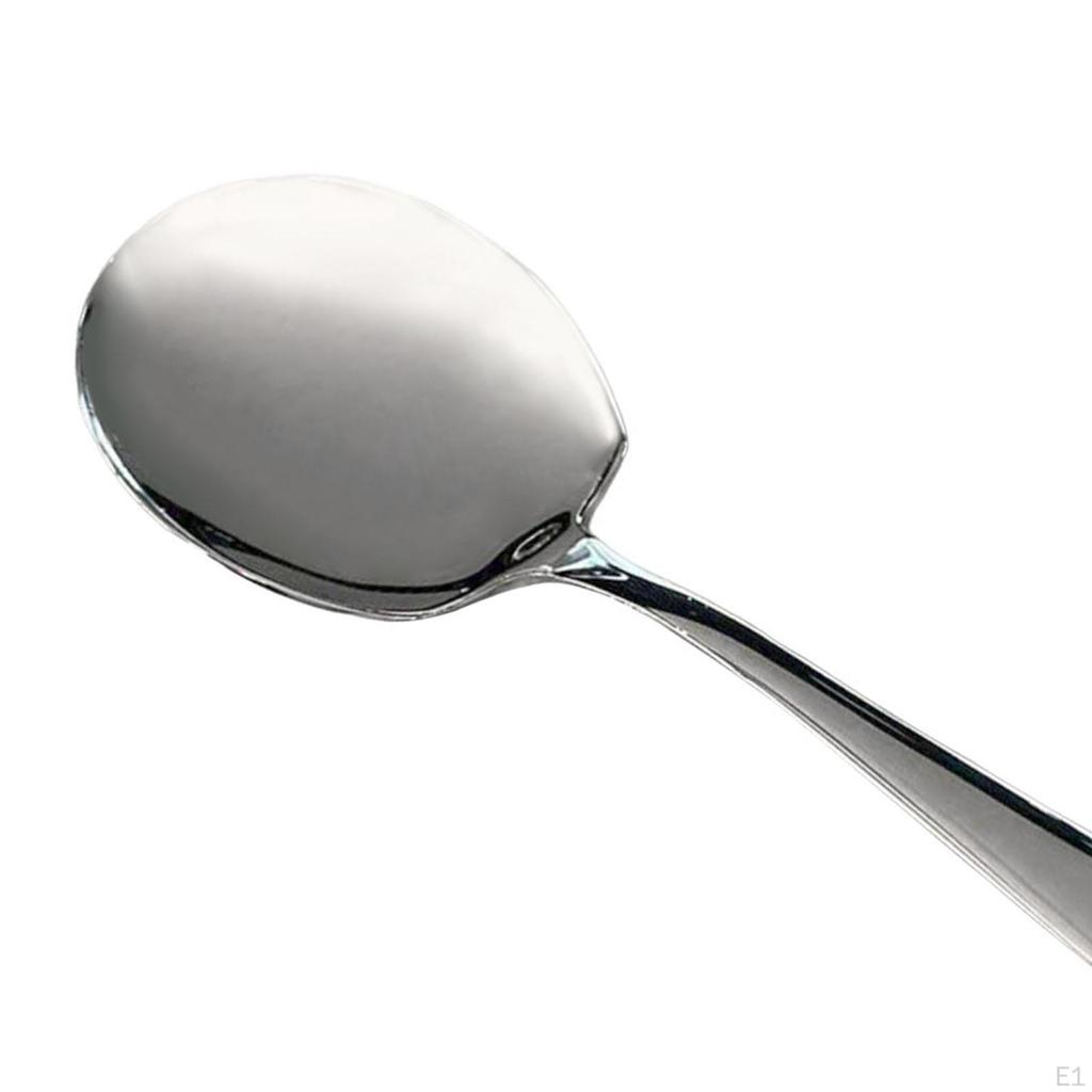Stainless Steel Spoon Teaspoon Soup Ladle Tasting Flatware Dessert Coffee for Cafe