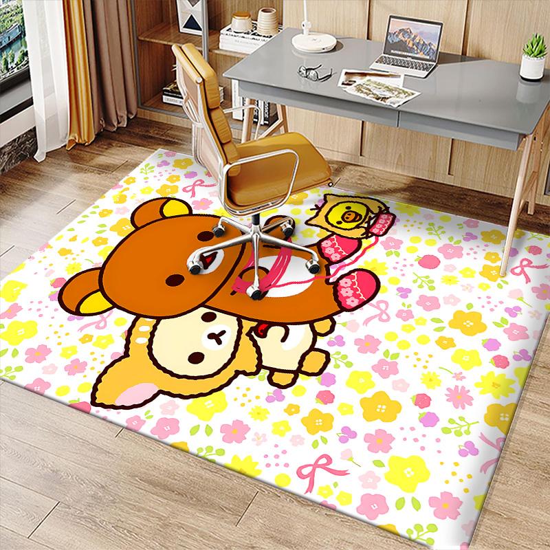 Rilakkuma1 Printed Absorbent Washable Carpet, Non-Slip Bathroom Mats, Kitchen Rugs, Yoga Mat,Living Room Entrance, Camping Picnic Rugs