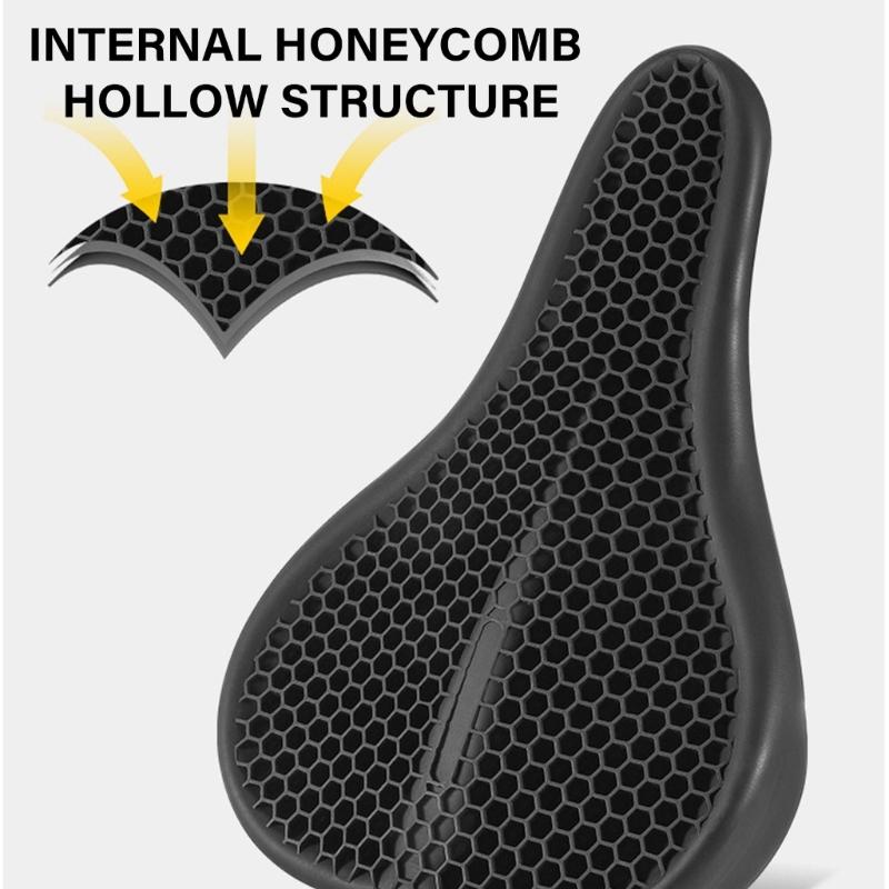 Hollows Out Bike Seats Cushions Shock Absorption Bicycles Silicones Cushions Seats for Long Distances Cycling