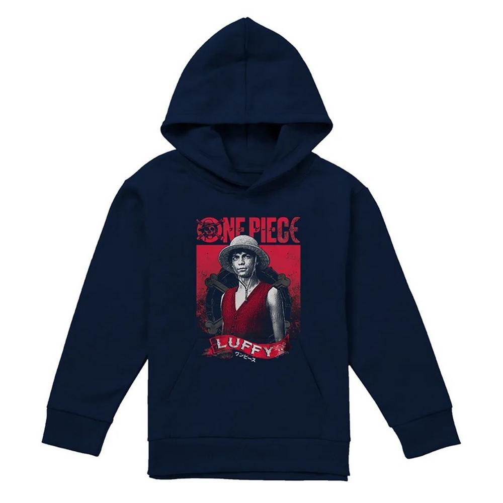 One Piece Live Action Childrens/Kids Luffy Portrait Hoodie
