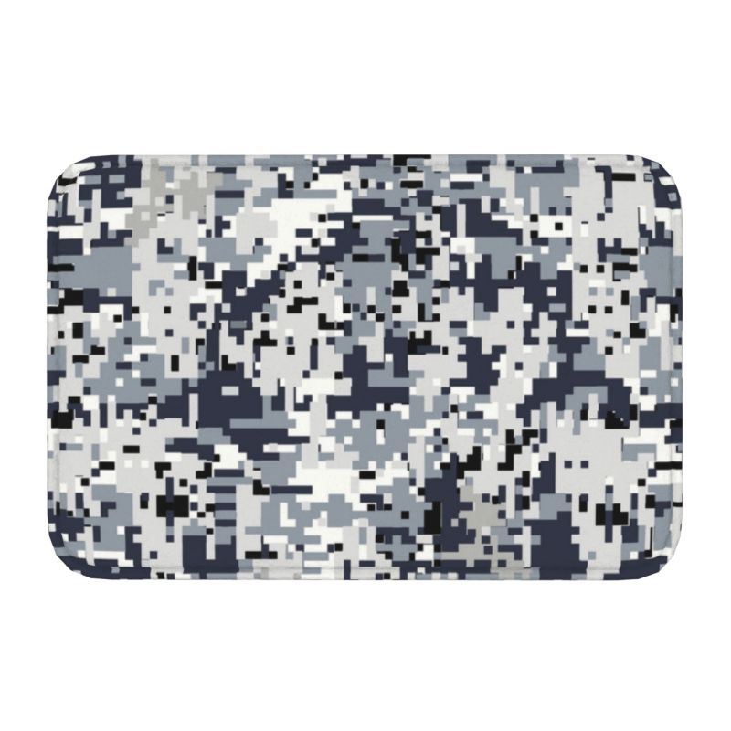 Tapis d'entrée Camouflage Militaire Armée Tapis de Sol Avant Porte Salle de Bain Extérieure Cuisine Paillasson Tapis de Sol de Garage 40cmx60cm