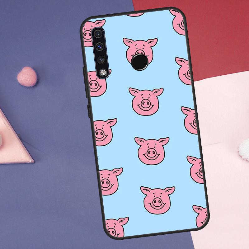 Kawaii Pig Case For Huawei Nova Y60 Y90 Y70 Y61 Y91 Y72 Y73 12s 12i 11i 8i 9 10 SE P30 P40 Lite P60 Pro