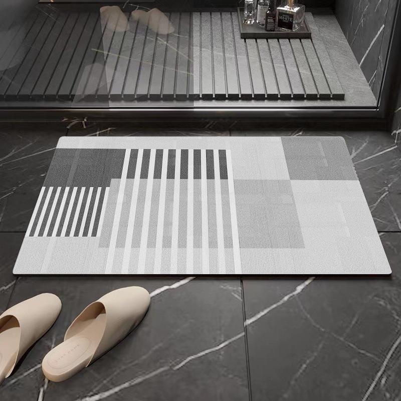 Modern Simple Diatom Mud Bathroom Bathroom Bathroom Door Non-slip Water-absorbing Quick-drying Wear-resistant Floor Mat