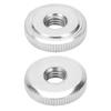 10pcs Flat Head Knurled Thumb Nuts Through Hole Carbon Steel Nuts  Machine Assembly