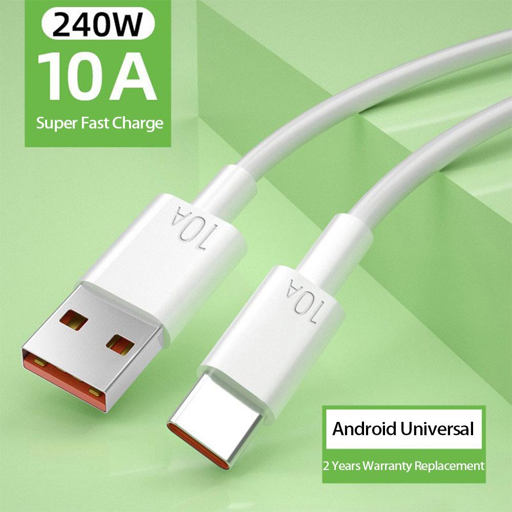 Type-C Fast Charge Android Devices with This Universal 6A Flash Charging Cable for Huawei, Oppo, Vivo, and More.