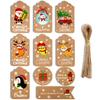 Santa Claus Wrapping Supplies Xmas Decoration Gift Wrapping Christmas Labels Kraft Tag Hang Tags