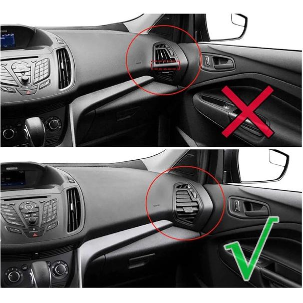 Kompatibilní s Ford Escape Kuga 2017 2018 2019 Uhlíkové vlákno Interiér vozu Boční výdech klimatizace Kryt lišty Doplňky(ABS matný)