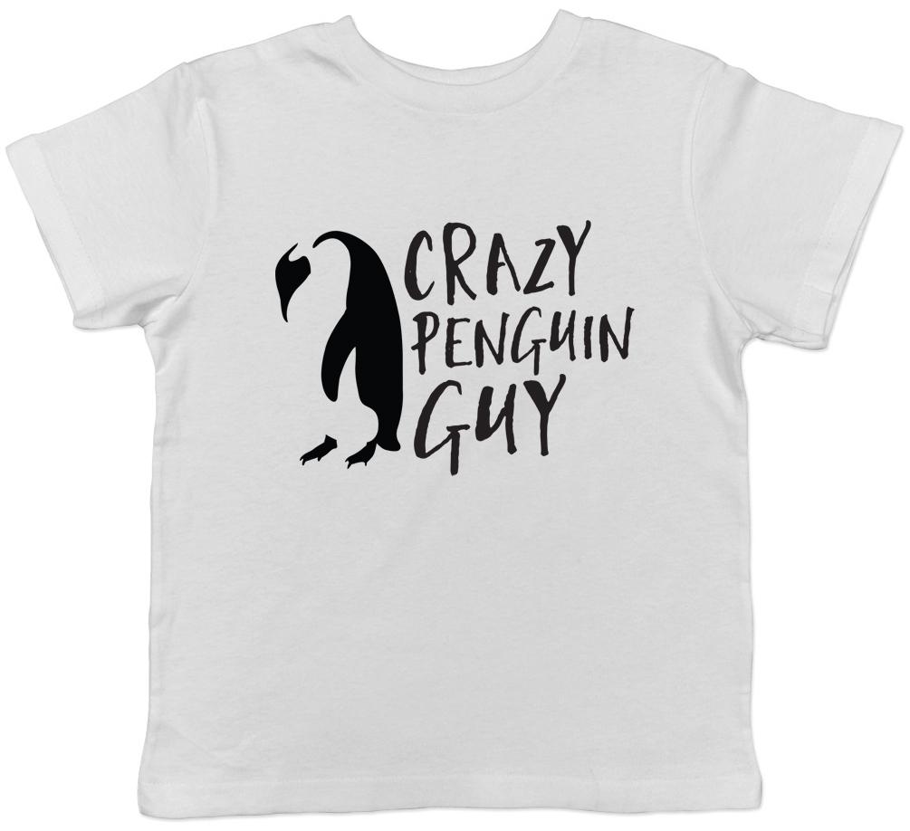 Crazy Penguin Guy Boys Children Kids Short Sleeve T-Shirt 110