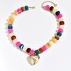 1Pcs Chunky Summer Beach Statement Jewelry Gifts Boho Colorful Acrylic Beaded Choker Necklace For Women
