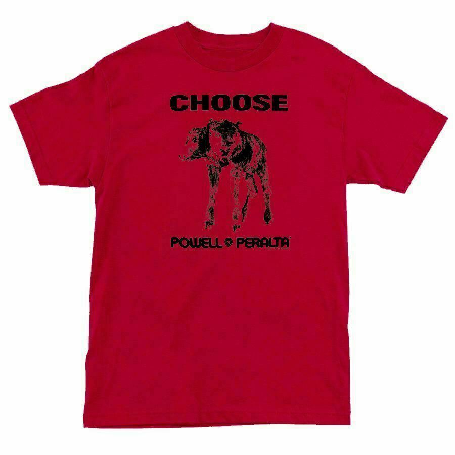 

Powell Peralta CHOOSE 2 Headed Cow Skateboard T Shirt RED Unisex T-Shirt S