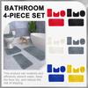 Toalettmatta, Absorberande och Halkfri Matta, Tredelars Set, Badrumsmattor, Ullmatta.