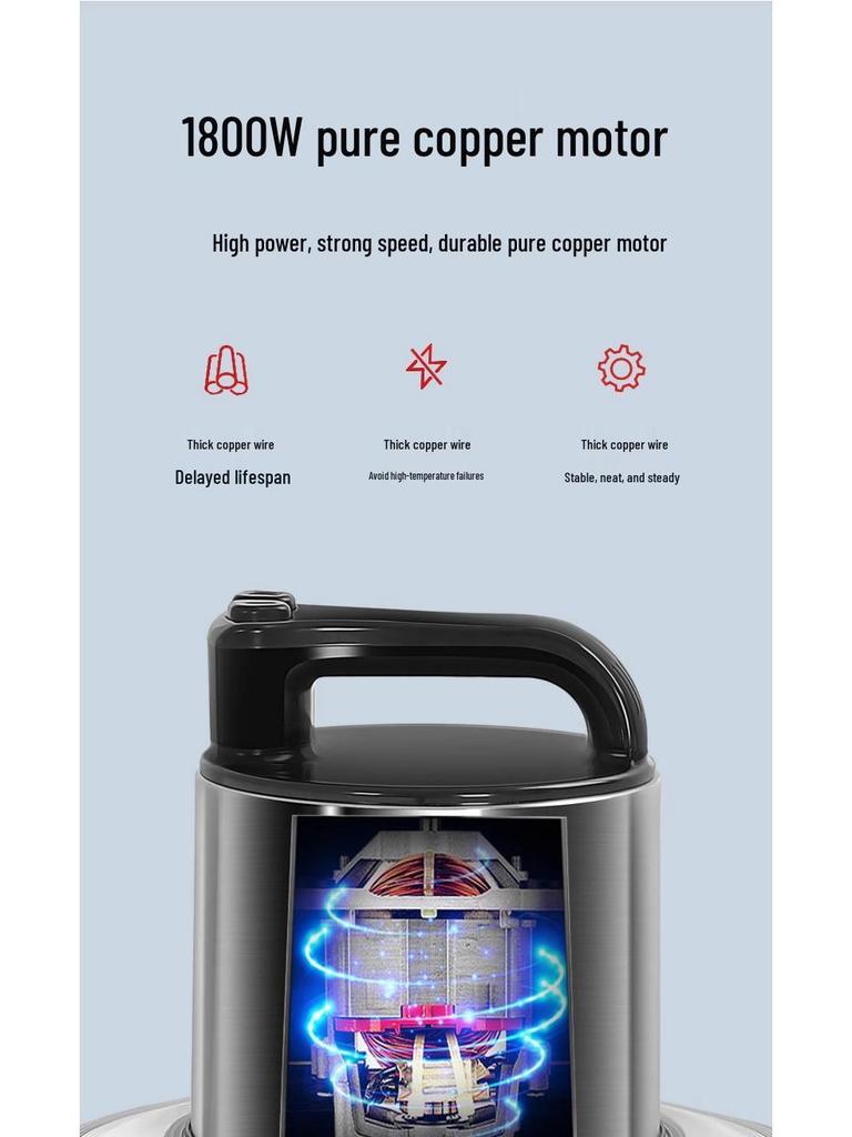 High-Power 1800W Electric Meat Grinder & Vegetable Chopper with Large Capacity