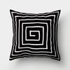 Simple Black and White Geometric Art Pattern Cushion Cover Home Living Room Sofa Decoration Square Pillow Pillow Cover