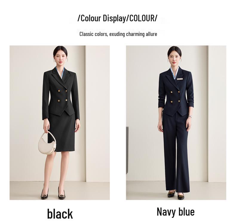 2025 Women's Autumn Black Pantsuit: Elegant Business Professional Workwear