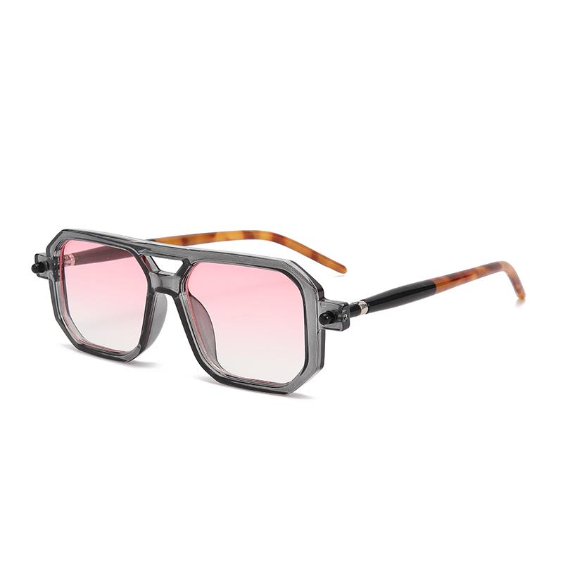 Vintage Gradient Double Bridge Sunglasses - Stylish Fashion Shades For Women And Men - Perfect For Driving Beach Party