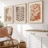 3pcs Neutral Minimalist Abstract Fern Boho Wall Art Decor Paintings Warm Tones Wall Decor Posters Home Decor Creative Gifts