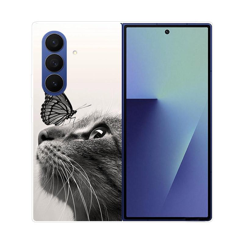 For Samsung Galaxy Z Fold 7 6 5 4 3 2 Case Transparent Protective Back Cover Hard PC Shell For Samsung Z Fold7 Fold6 Fold5 Etui