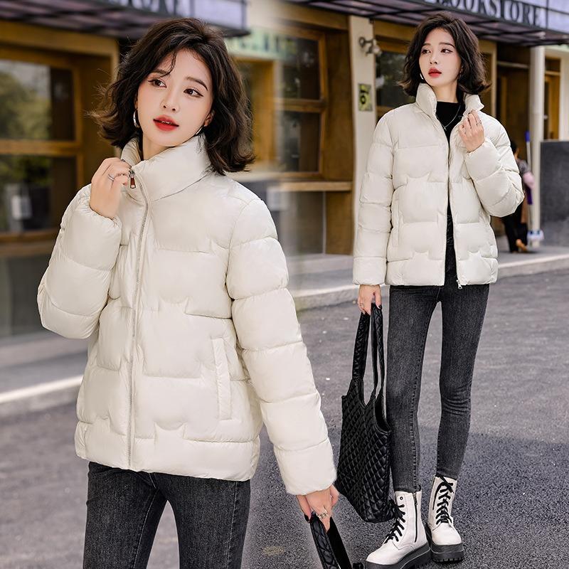 Anti-season new short down cotton clothes women's stand-up collar loose casual versatile cotton-padded clothes warm simple temperament jacket