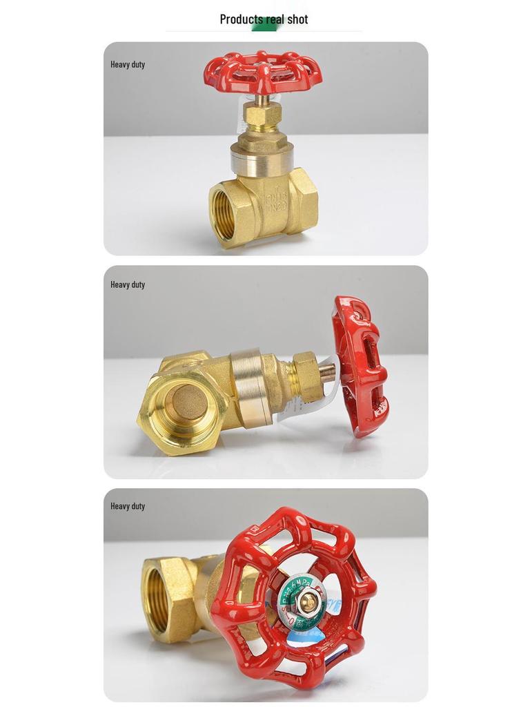 Brass Gate Valve for Water Meters with Thickened Silk Thread and PPR2 Double Hot Melt (4-6 Points)