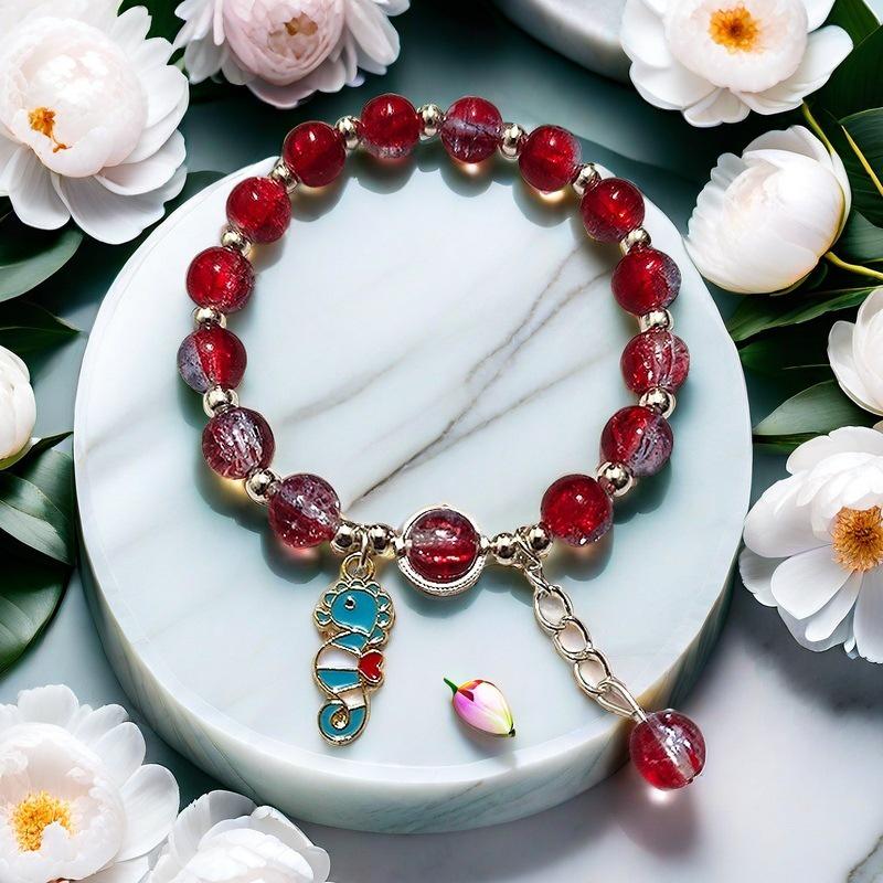 Daisy Popcorn Beaded Bracelet: Elegant Women's Hand Jewelry