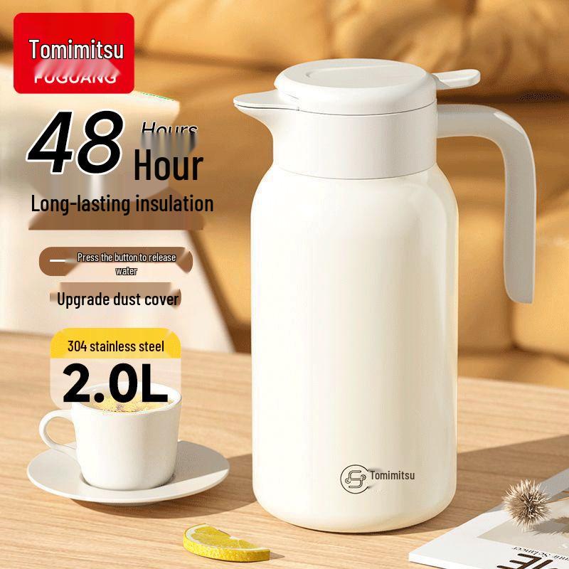 

Fuguang 304 Stainless Steel Large Capacity Thermos for Home and Dormitory 1.5L білий