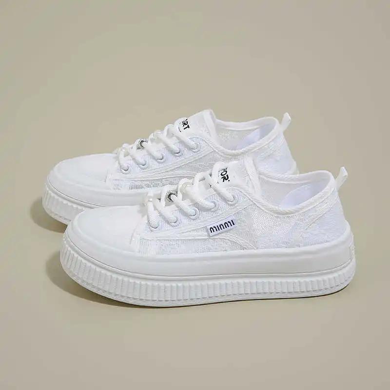 Without Heel Hiphop Shoes Kawaii Chunky Vulcanized Sneakers Woman Sports High-end 2025 Newest Health Collection Sneakeres