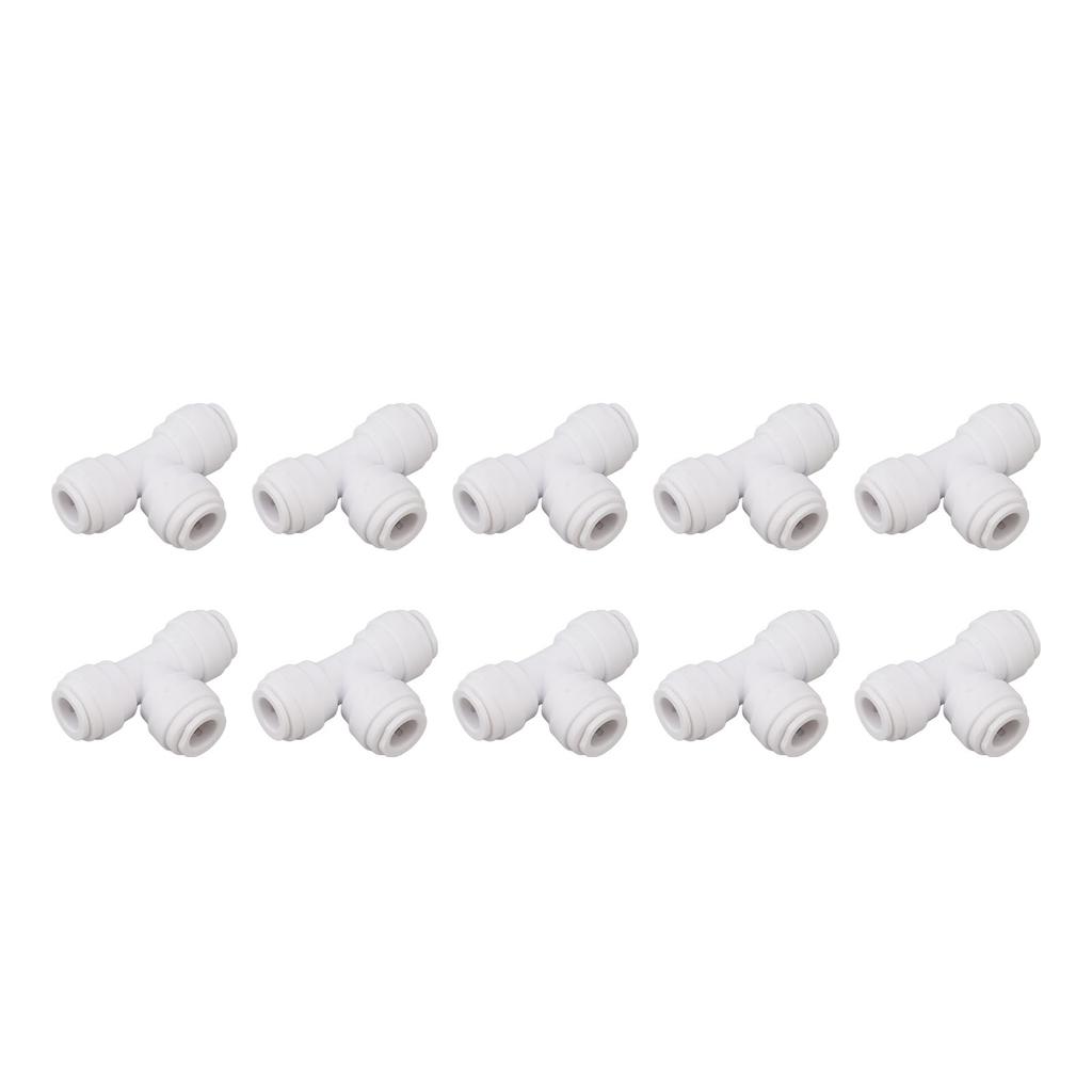 10PCS Push To Connect Fittings 8mm 5 16 Tee Coupling Quick Connector Plastic Tight Sealing Tube Fittings Home Beer