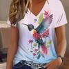 T-shirt a maniche corte con scollo a V