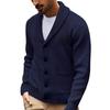 Men S Knitted Cardigan Long Sleeve Lapel Pocket Casual Winter Sweater