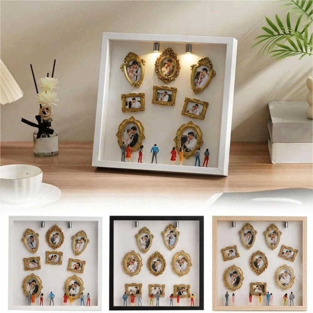 Caja de Sombras Creativa para Conservar Recuerdos Marco de Fotos Miniatura DIY Regalo de San Valentín