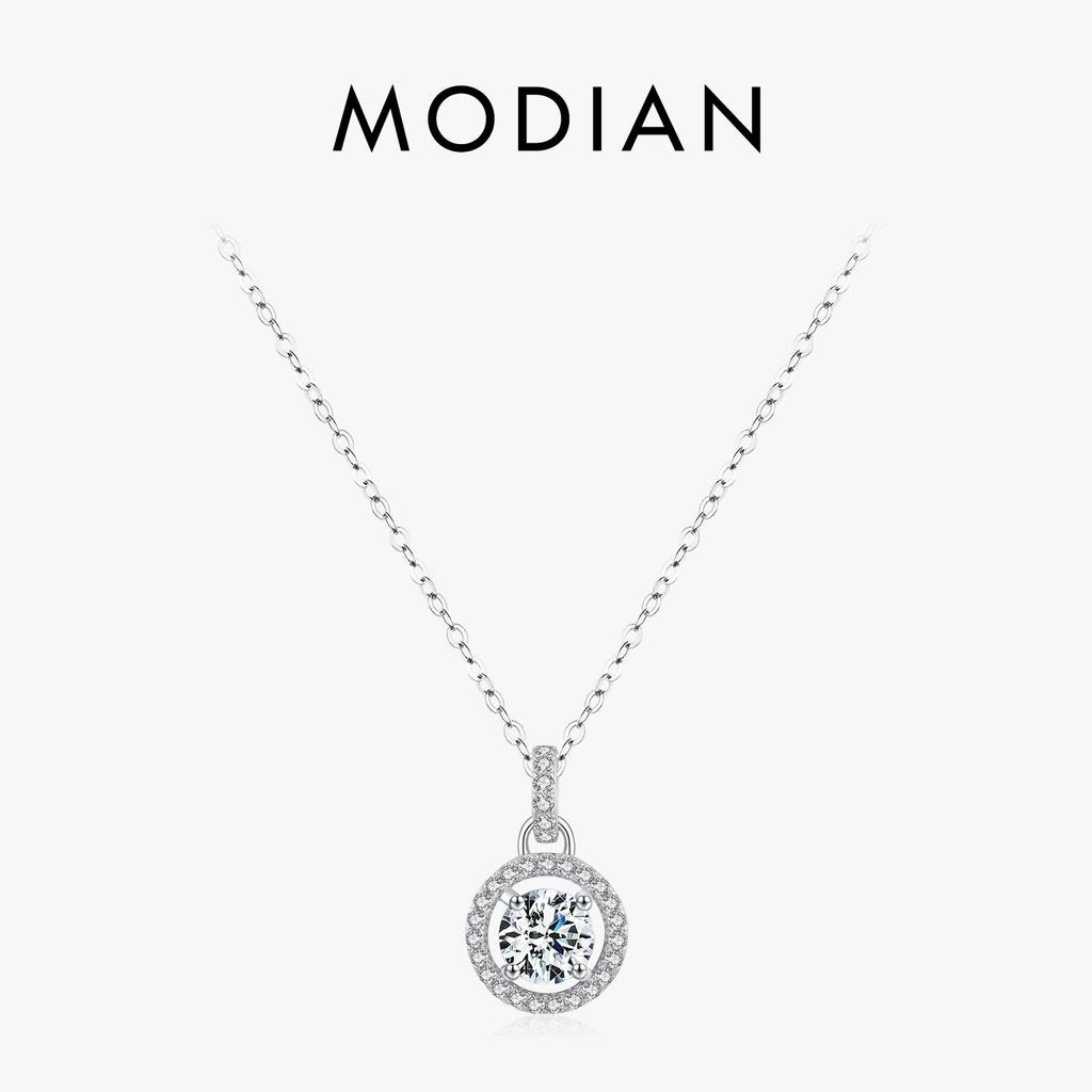 MODIAN 1 Karaat D Kleur Moissanite Hanger Ketting Voor Vrouwen 925 Sterling Zilveren Bruiloft Bruids Fijne Sieraden Met Certificaat