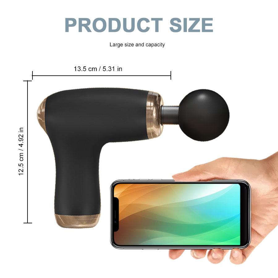 Percussion Muscle Massage Gun Handheld Protable Deep Tissue Electric Massage 4 Attachments 6 Speeds For Body Back Neck Leg