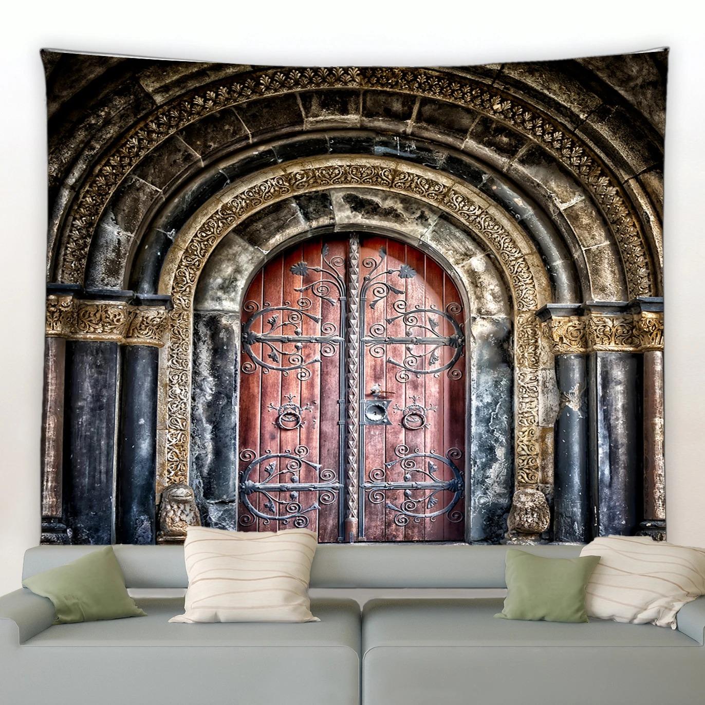 

Архитектурный настенный узор Гобелен Спальня Гостиная Гобелен Домашнее настенное украшение Гобелен 100x75cm