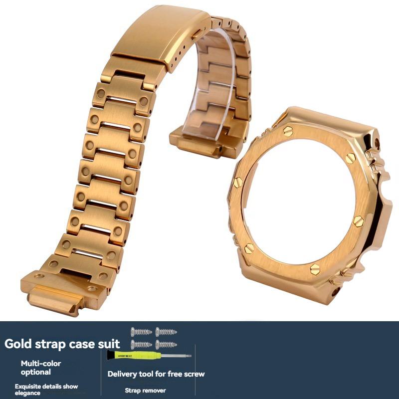 GA2100 Pulseira de Caixa de Metal Para Casio G-SHOCK ga2100 GA2110 GA-B2100 Pulseira de Relógio de Aço Inoxidável Modificação Acessórios de Bisel Sólido